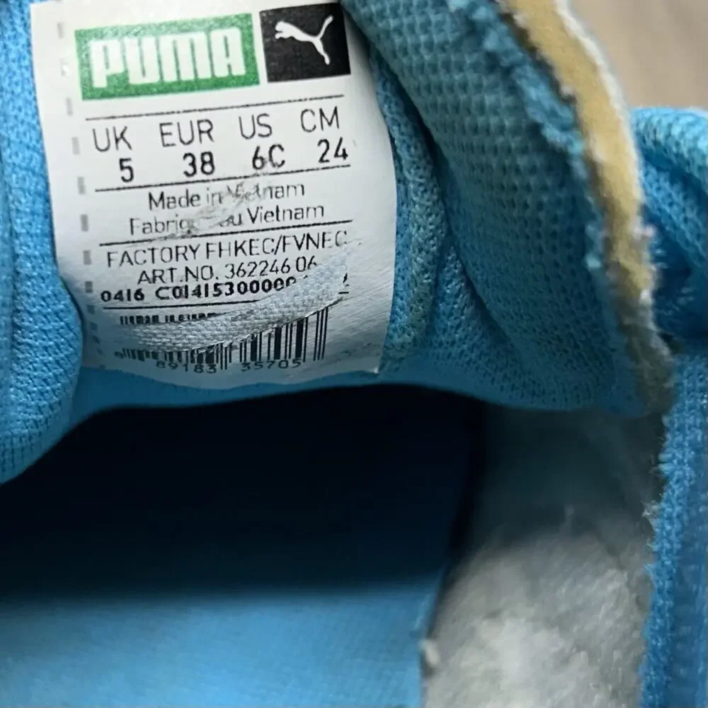 Puma Basket Classic Patent Blue Atoll 36224606 Kids Youth Size 6C Sneaker Shoes